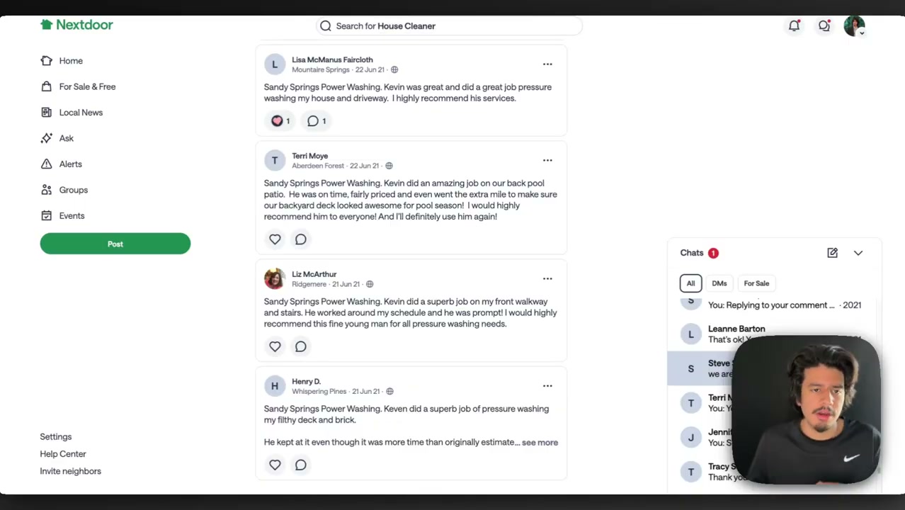 Nextdoor recommendation interface highlighting neighbor account verification